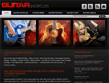 Tablet Screenshot of guitarshortcuts.com